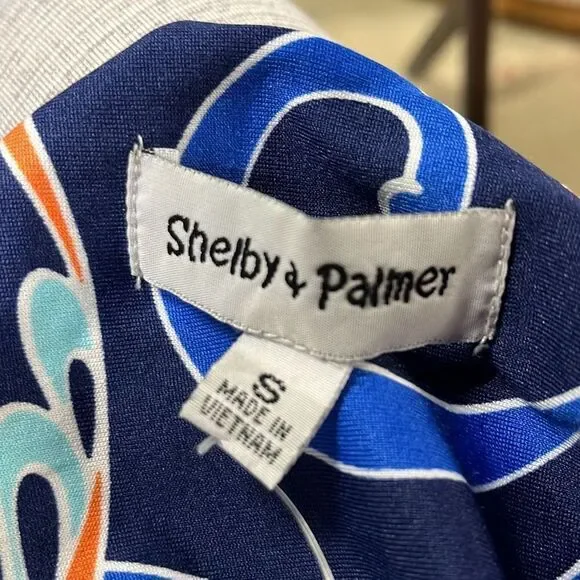 Shelby Palmer small blue with Paisley type pattern dress - 2381 - Picture 3 of 4